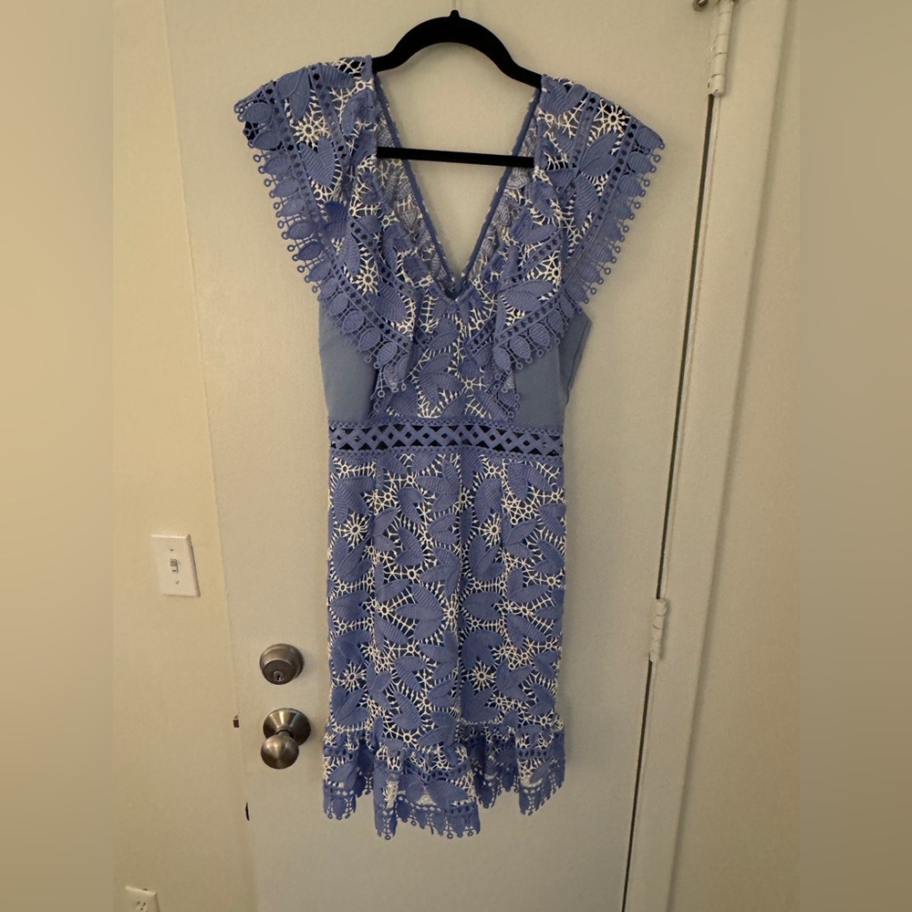 Aijek- MARIANNA EMBROIDERED RUFFLED DRESS